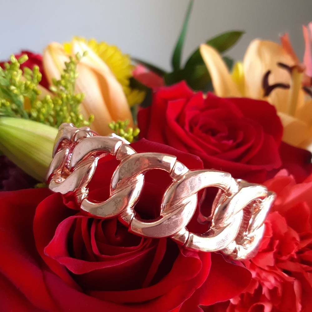 Worthington Rose Goldtone Stetchy Link Bracelet